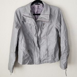 APT. 9 Grey leather jacket